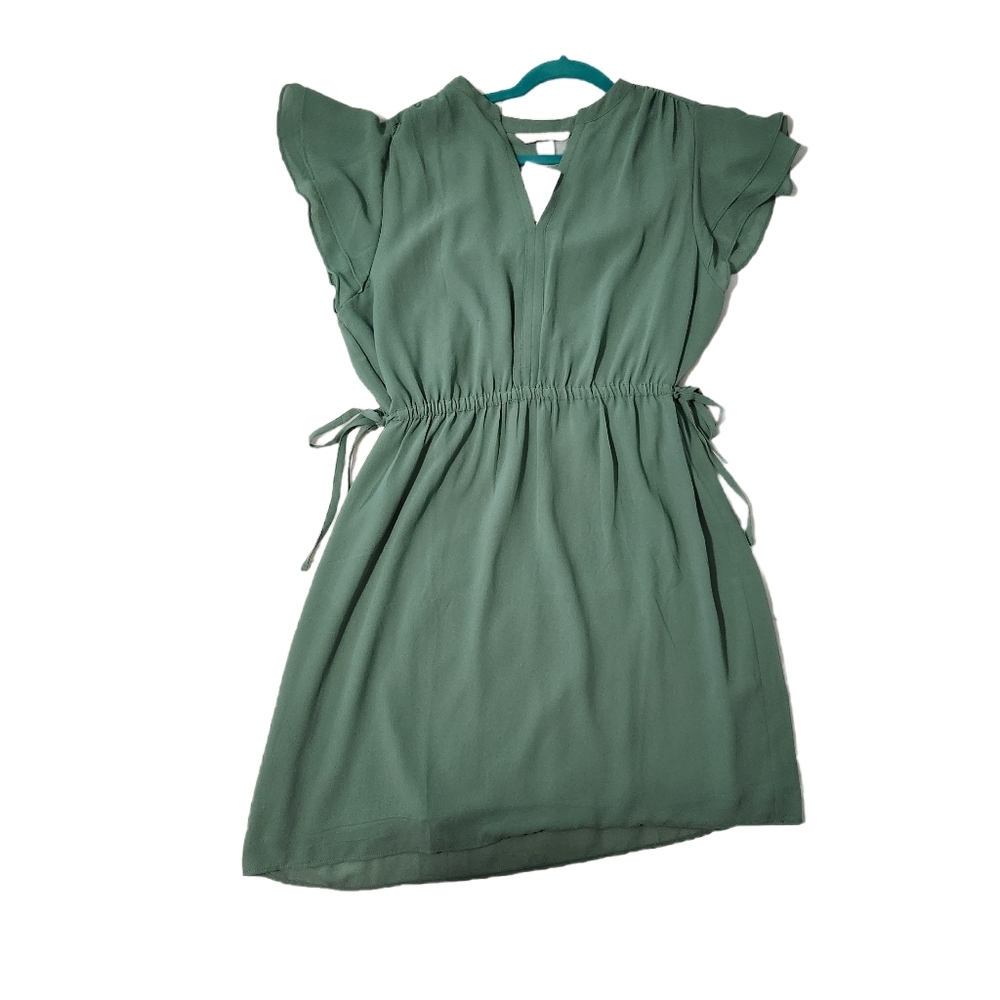 H&M green dress with lining size L